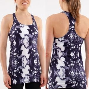 Lululemon Every Yogi TankInk Blot White Deep Indigo Combo Size 10